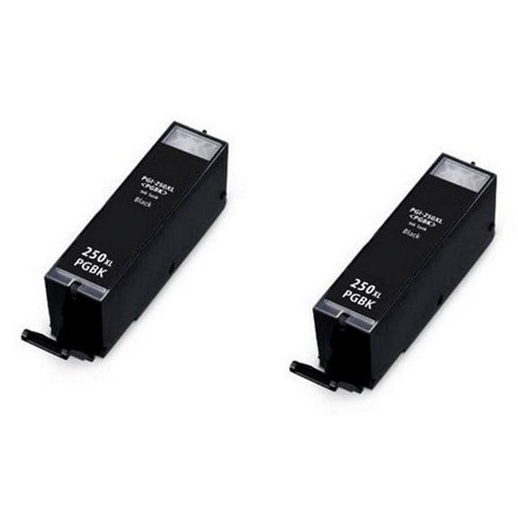 PrinterDash Compatible with Canon PIXMA iP-7220/iP-8720/MG-5420/MG-5520/MG-5620/MG-6620/MG-7120/MG-7520 Black High Yield Pigment Inkjet (2/PK-500 Page Yield) (PGI-250XLBK) (6432B004)