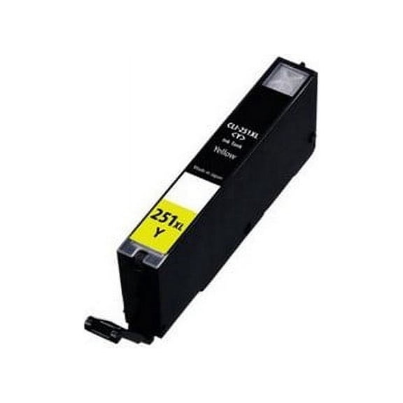 PrinterDash Compatible with Canon PIXMA iP-7220/iP-8720/MG-5420/MG-5520/MG-5620/MG-6620/MG-7120/MG-7520 Yellow High Yield Inkjet (700 Page Yield) (CLI-251XLY) (6516B001)