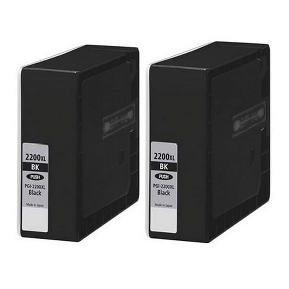 PrinterDash Compatible with Canon MAXIFY iB-4020/IB-4120/MB-5020/MB-5120/MB-5320/MB-5420 Black High Yield Inkjet (2/PK-2500 Page Yield) (PGI-2200XLBK) (9255B001_2PK)