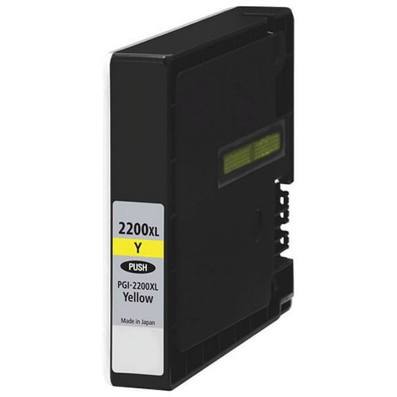 PrinterDash Compatible with Canon MAXIFY iB-4020/IB-4120/MB-5020/MB-5120/MB-5320/MB-5420 Yellow High Yield Inkjet (1500 Page Yield) (PGI-2200XLY) (9306B001)