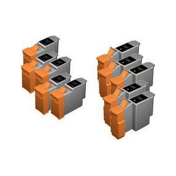 PrinterDash Compatible with Canon BJC-2000/BJC-4000/BJC-4200/BJC-4400/BJC-5000/BJC-5100/BJC-5500 Inkjet Combo Pack (5-Black/5-Color) (BCI-21MP_5PK)