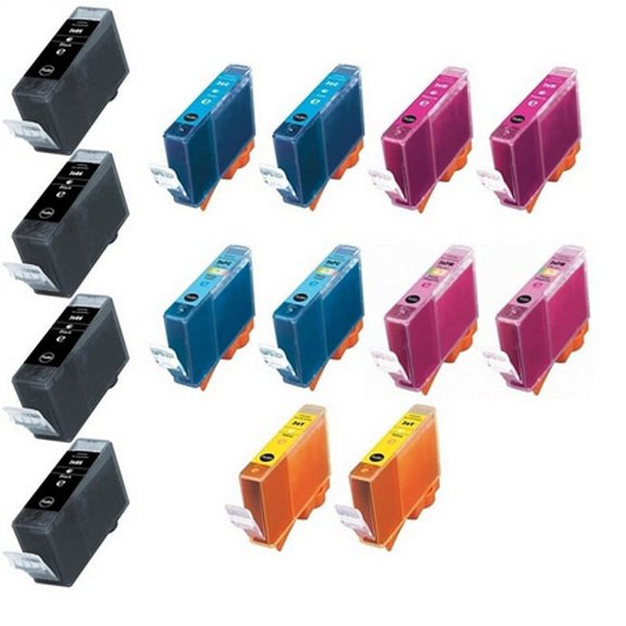 PrinterDash Compatible with Canon BJC-3000/BJC-6000/BJC-6500/i550/i850/i880/S400/S500/S4500 Inkjet Combo Pack (4-BK/2-C/M/Y/PC/PM) (BCI-3E_4BK2CMYPCPM)