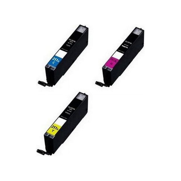 PrinterDash Compatible with Canon PIXMA iP-7220/iP-8720/MG-5420/MG-5520/MG-5620/MG-6620/MG-7120/MG-7520 High Yield Inkjet Combo Pack (C/M/Y-700 Page Yield) (CLI-251XLCMY)