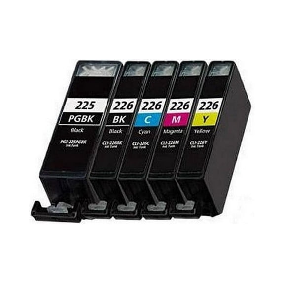 PrinterDash Compatible with Canon PIXMA iP-4820/iP-4920/iX-6520/MG-5120/MG-5320/MG-6120/MG-8120/MG-8220/MX-712/MX-892 Inkjet Combo Pack (2-BK/1-C/M/Y) (PGI-225/CLI-226MP)
