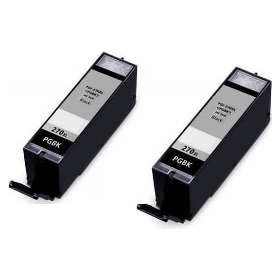 PrinterDash Compatible with Canon PIXMA MG-5720/MG-6820/MG-6822/MG-7720/TS-5020/TS-6020/TS-8020/TS-9020 Black Pigment High Yield Inkjet (2/PK-500 Page Yield) (PGI-270_2PK)
