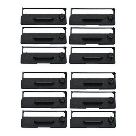 PrinterDash Compatible Replacement for CTM-290/CTM-390/M290/TM-290/TM-295/TM-U295 Black P.O.S. Printer Ribbons (12/PK) (EPN011250_12PK)