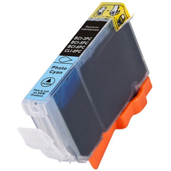 PrinterDash Compatible Replacement for Canon BJC-8200/i900/i900/i9950/S820/S9000 Photo Cyan Inkjet (280 Page Yield) (BCI-6PC)
