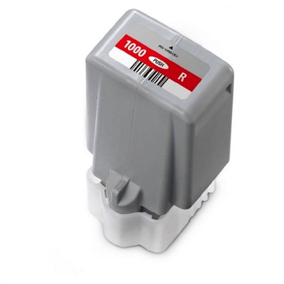 PrinterDash Compatible Replacement for Canon ImagePROGRAF PRO 1000 Red Pigment Wide Format Inkjet (80ML) (PFI-1000R)