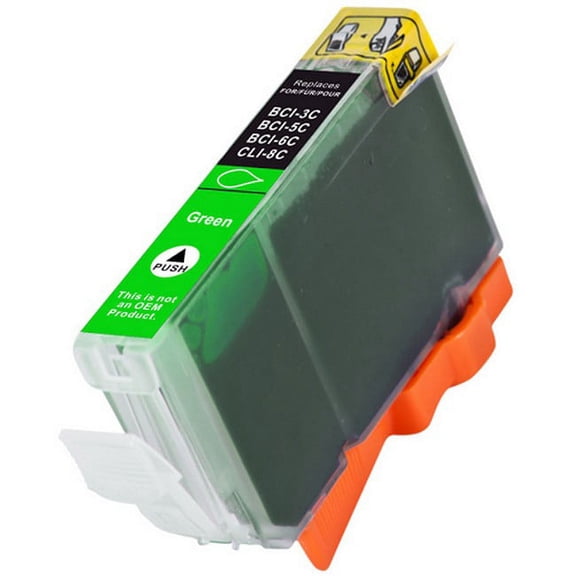 PrinterDash Compatible Replacement for Canon PIXMA IP-8500/i9900 Green Inkjet (280 Page Yield) (BCI-6G) (9473A003AA)