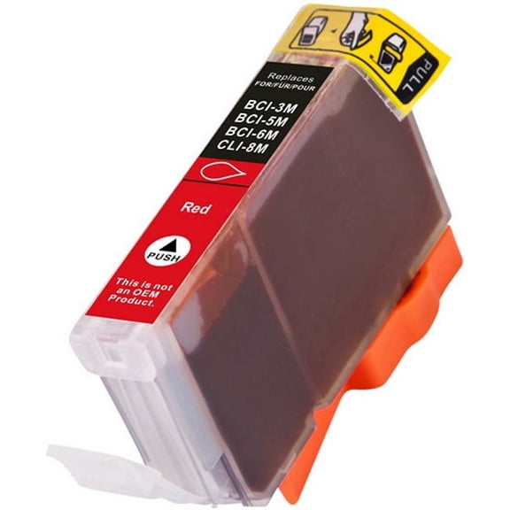 PrinterDash Compatible Replacement for Canon PIXMA IP-8500/i9900 Red Inkjet (280 Page Yield) (BCI-6R) (8891A002)