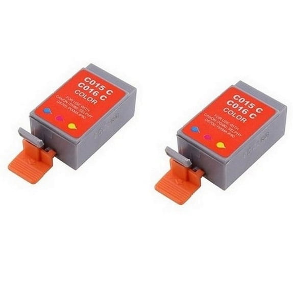 PrinterDash Compatible with Canon PIXMA IP-90/IP-90V/MINI 220/DS-180/DS-700/DS-810 Color Inkjet (2/PK-75 Page Yield) (BCI-16C) (9818A003_2PK)