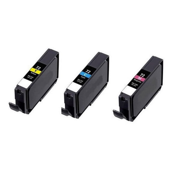 PrinterDash Compatible Replacement for Canon PIXMA PRO 10 Series Inkjet Combo Pack (C/M/Y) (PGI-72CMY)