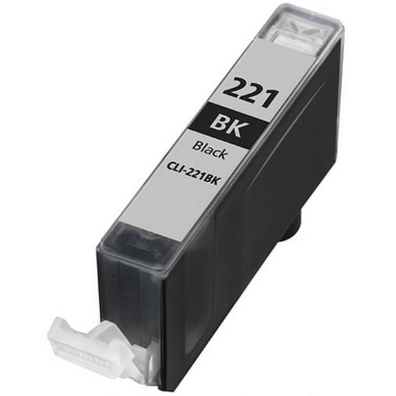 PrinterDash Compatible Replacement for Canon PIXMA iP-3600/4700/MP-560/640/860/990 Black Inkjet (CLI-221BK) (2933B001)