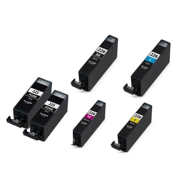 PrinterDash Compatible with Canon PIXMA iP-4820/iP-4920/iX-6520/MG-5120/MG-5320/MG-6120/MG-8120/MG-8220/MX-712/MX-892 Inkjet Combo Pack (3-BK/1-C/M/Y) (PGI-225/CLI-226) (4530B012)