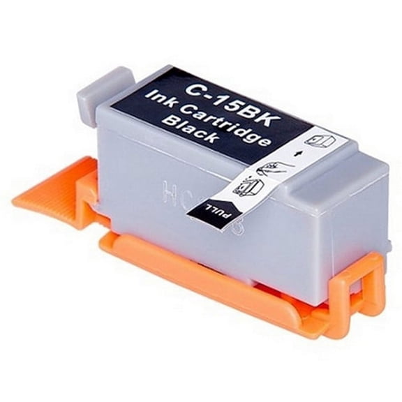 PrinterDash Compatible Replacement for Canon i70/i80/PIXUS 50i/80i/IP-90V Black Inkjet (185 Page Yield) (BCI-15BK) (8190A003)