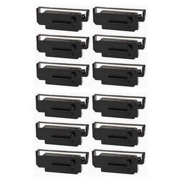 PrinterDash Compatible with Citizen iDP-3560/iDP-3570/iDP-3580/iDP-562 Black/Red P.O.S. Printer Ribbons (12/PK) (IR-51RB_12PK)