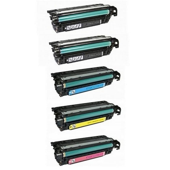 PrinterDash Compatible Replacement for Color LBP-5460/LBP-7000CDN/LBP-7750CDN High Yield Toner Cartridge Combo Pack (2-BK/1-C/M/Y) (CRG-123H2B1CMY)