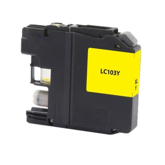 PrinterDash Compatible with Brother DCP-J132/DCP-J522/DCP-J752/DCP-J4110/MFC-J245/MFC-J450/MFC-J4310/MFC-J6920DW Yellow High Yield Inkjet (600 Page Yield) (LC-123Y)