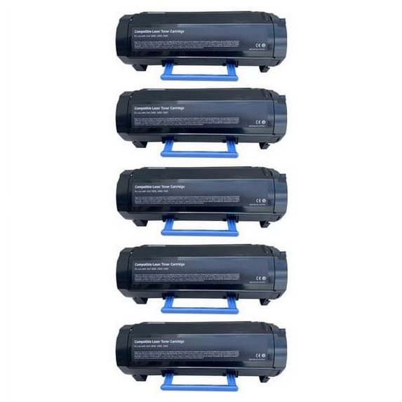 PrinterDash Compatible Replacement for DLL S2830DN Black Standard Yield Toner Cartridge (5/PK-3000 Page Yield) (593-BBYPSY_5PK)