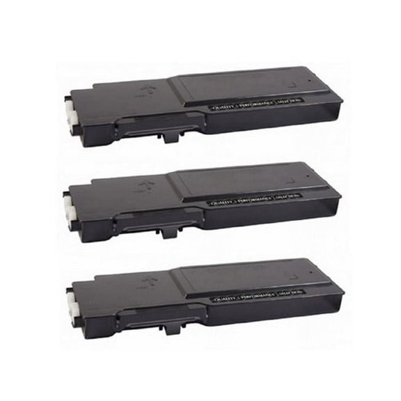 PrinterDash Compatible with Dell C2660DN/C2665DNF Black Toner Cartridge (3/PK-6000 Page Yield) (C26603BK)