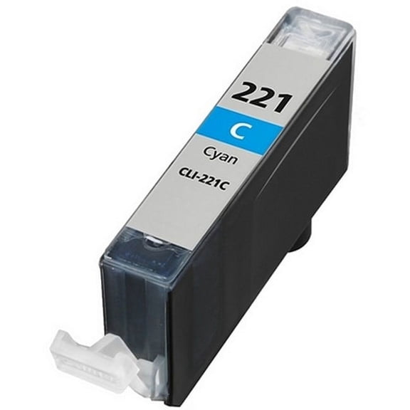 PrinterDash Compatible with DPCCLI221C Cyan Inkjet - Replacement to Canon CLI-221C / 2947B001
