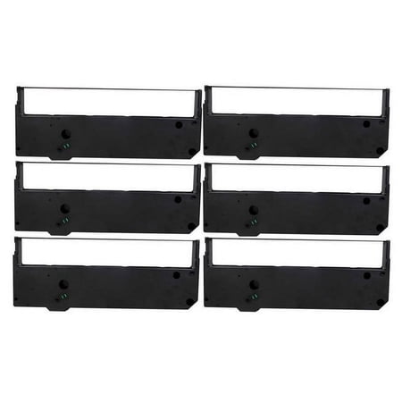 PrinterDash Compatible Replacement for Data General 6617/6946 Black Printer Ribbons (6/PK) (12394)