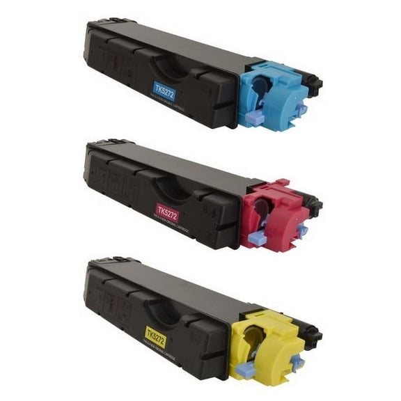 PrinterDash Compatible Replacement for ECOSYS M6630cidn/ECOSYS P6230cdn Toner Cartridge Combo Pack (C/M/Y) (TK-5272CMY)