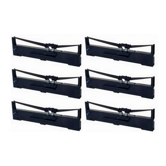 PrinterDash Compatible Replacement for FX-890/FX-890-II/FX-890-II-NT/FX-890N/FX-890A/FX-890II-N Black Printer Ribbons (6/PK) (8753)