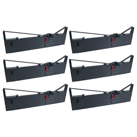 PrinterDash Compatible Replacement for FX-980 Black Printer Ribbons (6/PK) (S015191-US)