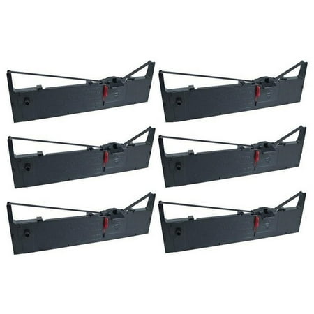 PrinterDash Compatible Replacement for FX-980 Black Printer Ribbons (6/PK) (S015191-US)