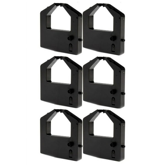 PrinterDash Compatible Replacement for Fujitsu DL-3300/DL-3400/DL-3450/DL-3600 Black Printer Ribbons (6/PK) (FUU011090)