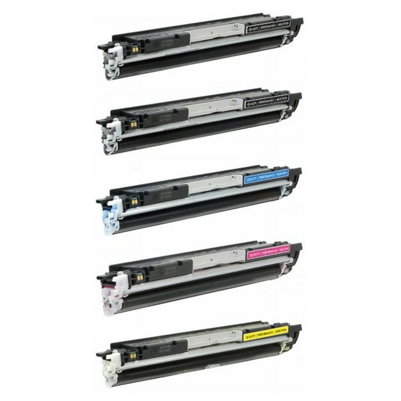 PrinterDash Compatible with HP Laser Jet Pro CP-1025/CP-1025NW/M175A/M175NW/M275NW Toner Cartridge Combo Pack (2-BK/1-C/M/Y) (NO. 126A) (CE312B1CMY)