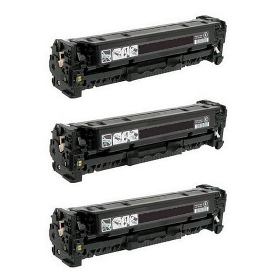 PrinterDash Compatible with HP Laser Jet Pro Color M351/M375NW/M451DN/M451DW/M451NW/M475DN/M475DW Black Toner Cartridge (3/PK-2200 Page Yield) (NO. 305A) (CE410AC_3PK)