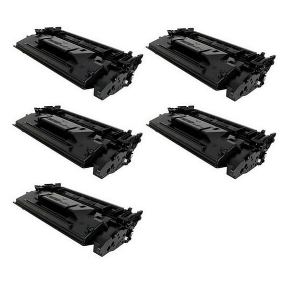PrinterDash Compatible with HP Laser Jet Pro M402DN/M402DNE/M402DW/M402N/M426DN/M426DW/M426FDN/M426FDW Black High Yield Toner Cartridge (5/PK-9000 Page Yield) (NO. 26X) (CF226XC_5PK)