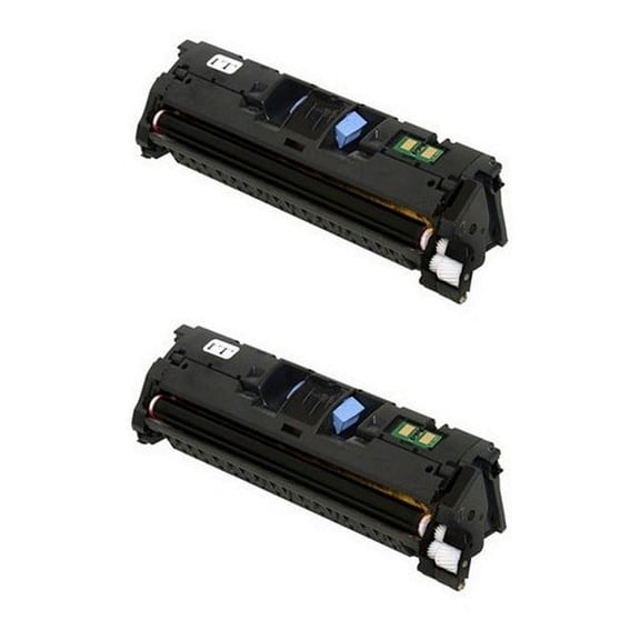 PrinterDash Compatible with HP Color Laser Jet 2550L/2500Ln/2500n/2800/2820/2830/2840 Black Toner Cartridge (2/PK-5000 Page Yield) (NO. 122A) (Q3960AD)