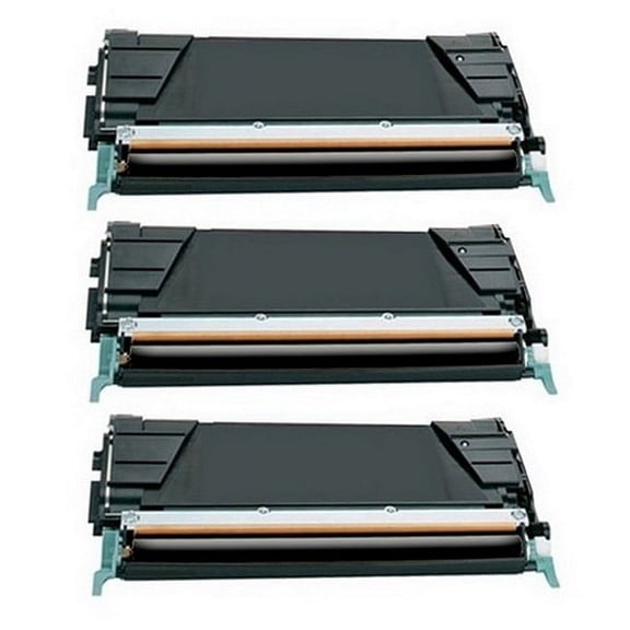 PrinterDash Compatible with IBM InfoPrint Color 1534DN/1534GD/1534GN/1534N/1614/1634DN Black High Yield Cartridge (3/PK-8000 Page Yield) (39V0310_3PK)