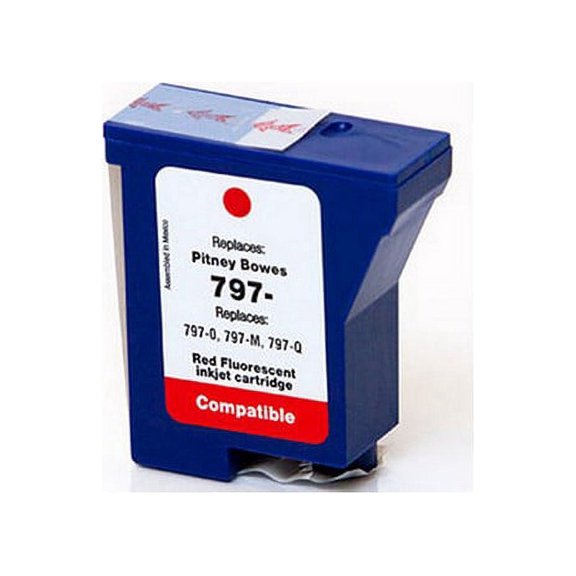 PrinterDash Compatible Replacement for Innovera IVR7970 Red Postage Meter Inkjet - Equivalent to Pitney Bowes 797-0