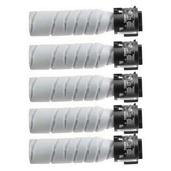 PrinterDash Compatible with Konica Minolta bizhub 164/185/195/235 Black Toner Cartridge (5/PK-6000 Page Yield) (TN-118_5PK)