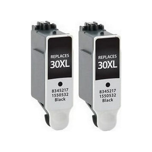 PrinterDash Compatible with Kodak ESP-1.2/ESP-3.2S/ESP-C110/ESP-C310/ESP-C315/ESP-2150/ESP-2170 Black High Yield Inkjet (2/PK-670 Page Yield) (NO. 30XL) (1550532_2PK)