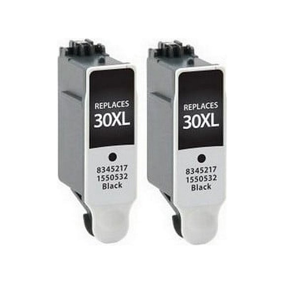 PrinterDash Compatible with Kodak ESP-1.2/ESP-3.2S/ESP-C110/ESP-C310/ESP-C315/ESP-2150/ESP-2170 Black High Yield Inkjet (2/PK-670 Page Yield) (NO. 30XL) (8345217_2PK)