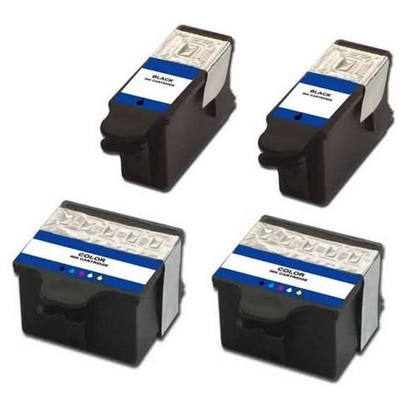 PrinterDash Compatible with Kodak Easyshare 5100/5300/5500/ESP-3250/ESP-5250/ESP-6150/ESP-7250/ESP-9250 High Yield Inkjet Combo Pack (2-Black/2-Color) (NO. 10) (8891467_2PK/1935766_2PKMP)