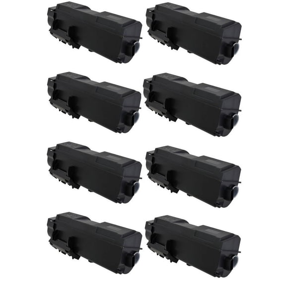PrinterDash Compatible with Kyocera Mita ECOSYS M2040dn/ECOSYS M2040dw/ECOSYS M2540dw/ECOSYS M2640idw Black Toner Cartridge (8/PK-7200 Page Yield) (TK-1172) (1T02S50NL0_8PK)