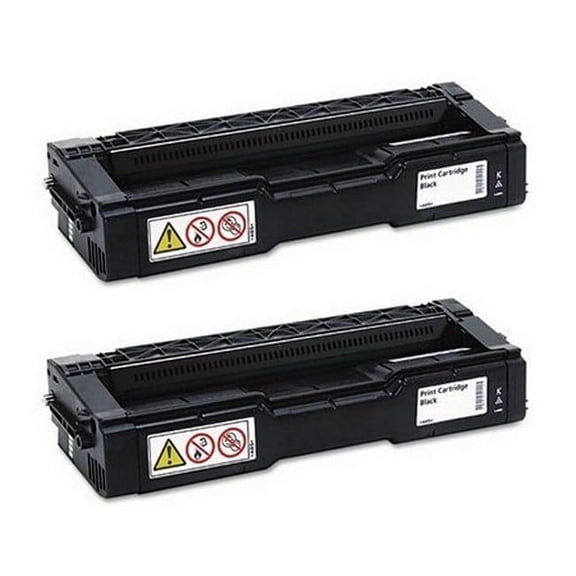 PrinterDash Compatible with Lanier SP-C250DN/SP-C250SF/SP-C260DNW/SP-C260SFNw/SP-C261DNw/SP-C261SFNw Black Toner Cartridge (2/PK-2300 Page Yield) (TYPE C250A) (440-7543_2PK)