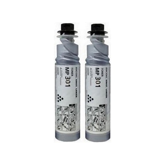 PrinterDash Compatible with Lanier MP-301SP/MP-301SPF Black Toner Cartridge (2/PK-8000 Page Yield) (TYPE MP301) (841767_2PK)