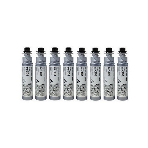 PrinterDash Compatible with Lanier MP-301SP/MP-301SPF Black Toner Cartridge (8/PK-8000 Page Yield) (TYPE MP301) (841767_8PK)