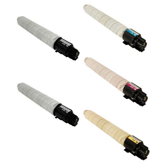 PrinterDash Compatible with Lanier MP-C306/MP-C306ZSPF/MP-C307/MP-C307SPF/MP-C406/MP-C406ZSPF Series Toner Cartridge Combo Pack (2-BK/1-C/M/Y) (TYPE MP-C406) (842092B1CMY)