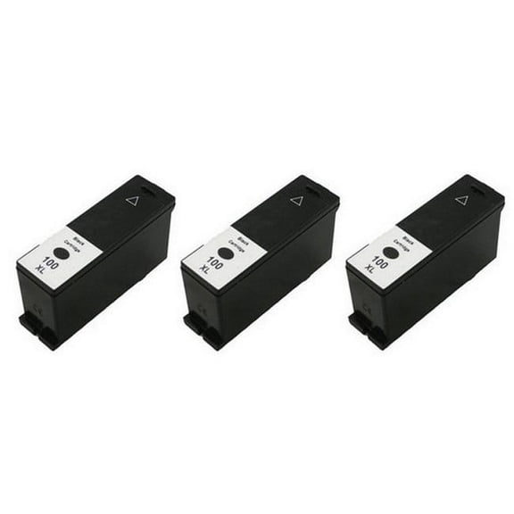PrinterDash Compatible with Lexmark PRO 901/PRO 705/PRO 805/PRO 905/S301/S305/S405/S505/S605/S815/S816 Black High Yield Inkjet (3/PK-510 Page Yield) (NO. 100XL) (14N0820_3PK)