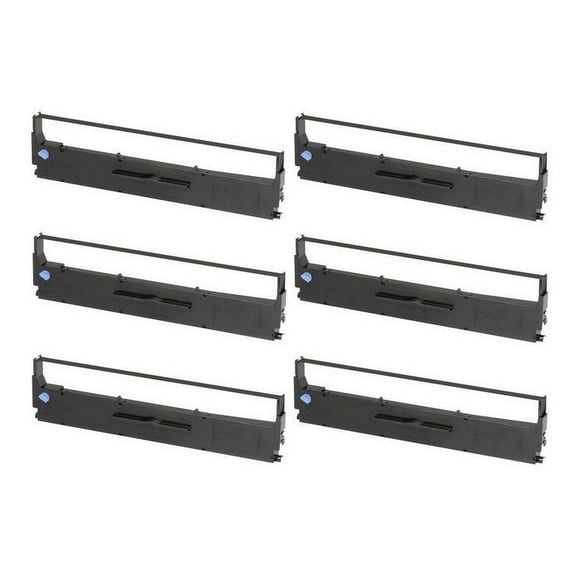 PrinterDash Compatible with LX-300+/LX-350 Black Printer Ribbons (6/PK) (C1348)