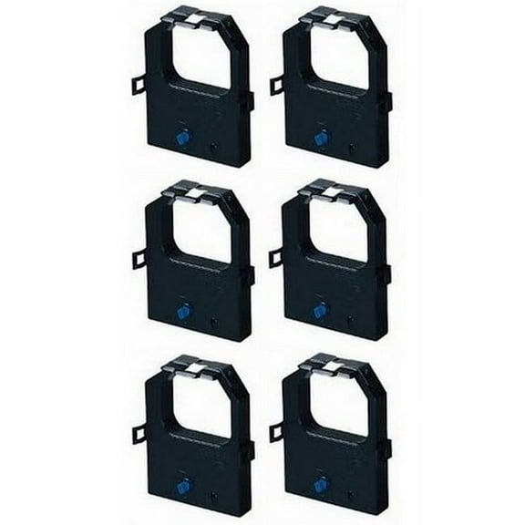 PrinterDash Compatible Replacement for Lexmark Formsprinter 2400/2480/2481/2490/2491/2580N/2581N/2590N/2591N Black Printer Ribbons (6/PK) (011020)