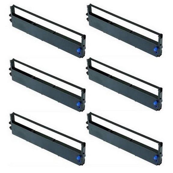 PrinterDash Compatible with Lexmark Proprinter 4207/4212/24/X24 Black Printer Ribbons (6/PK) (1040475)